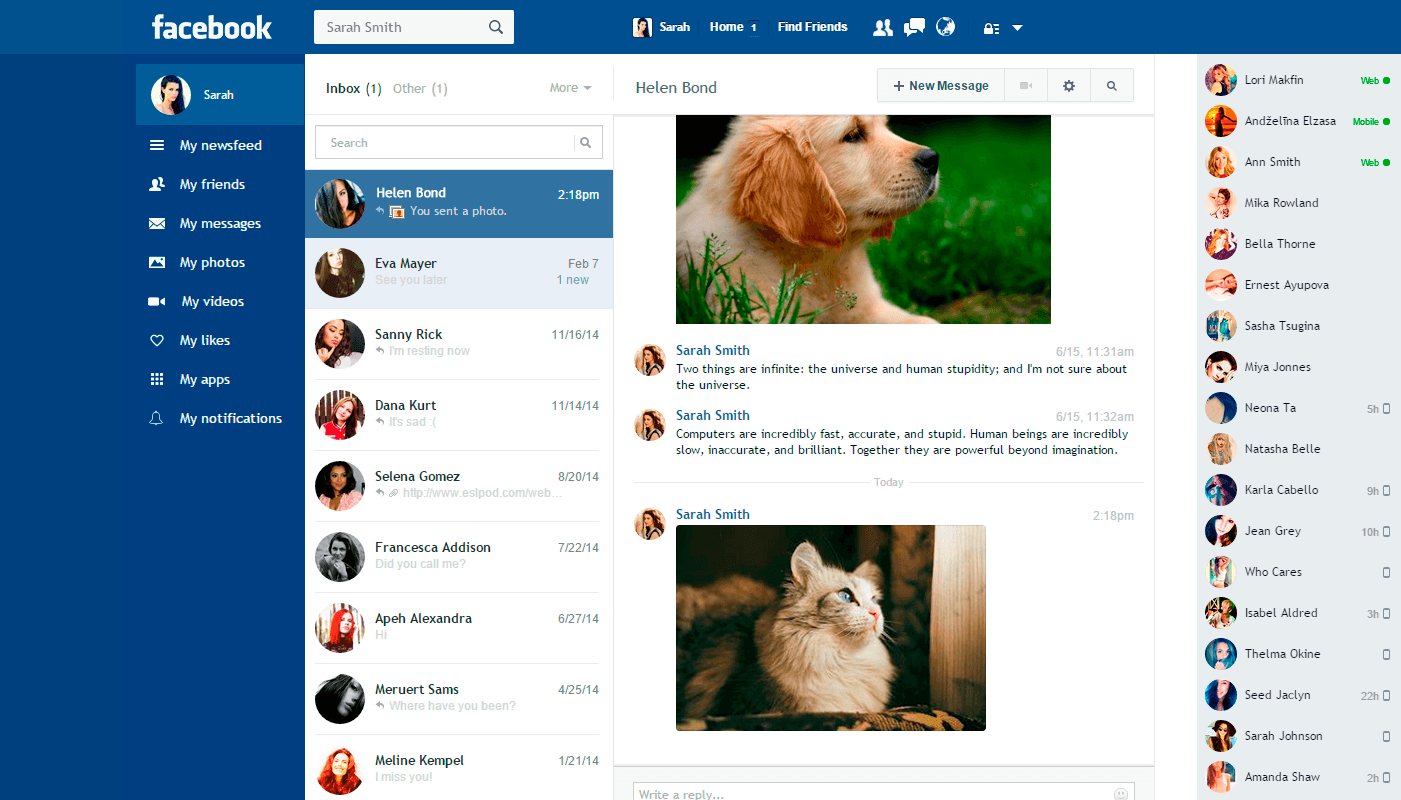 Facebook Flat Chrome Extension logo