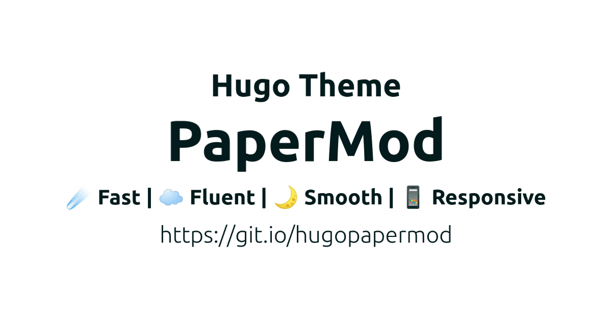 Hugo PaperMod logo